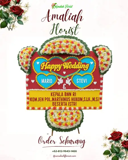 Papan Bunga Pernikahan Gumulan